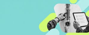Minimalist banner mit Baustelleninspektion